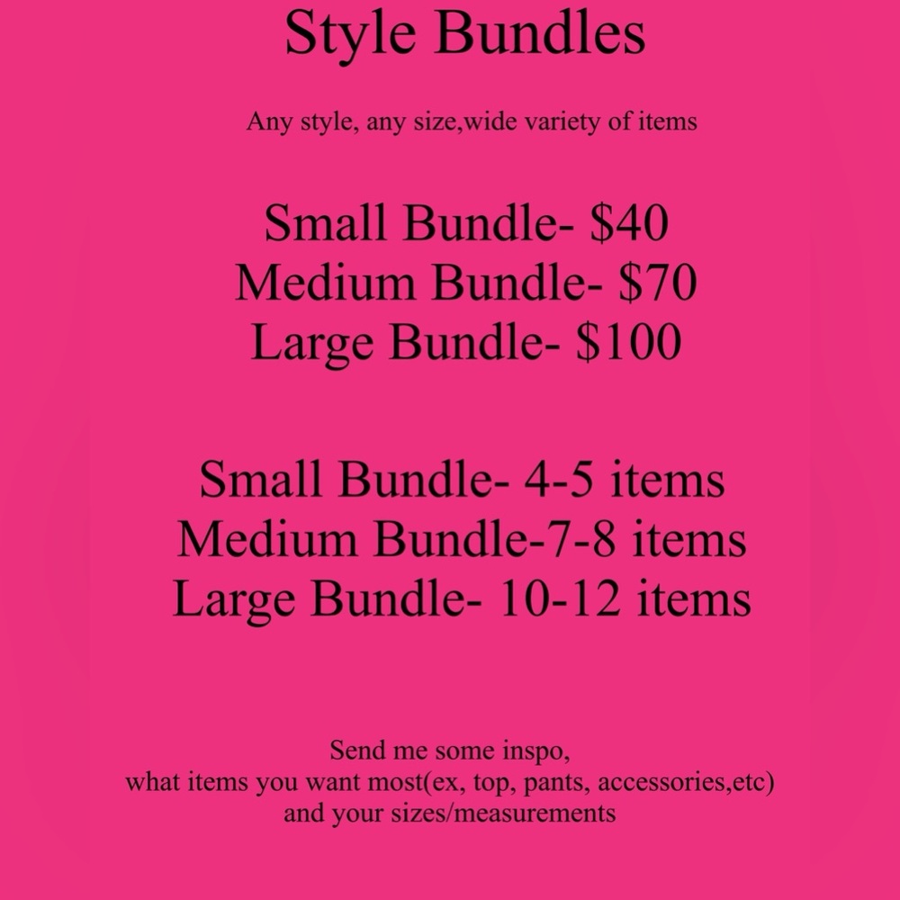 Style Bundles!! *do not buy this listing*